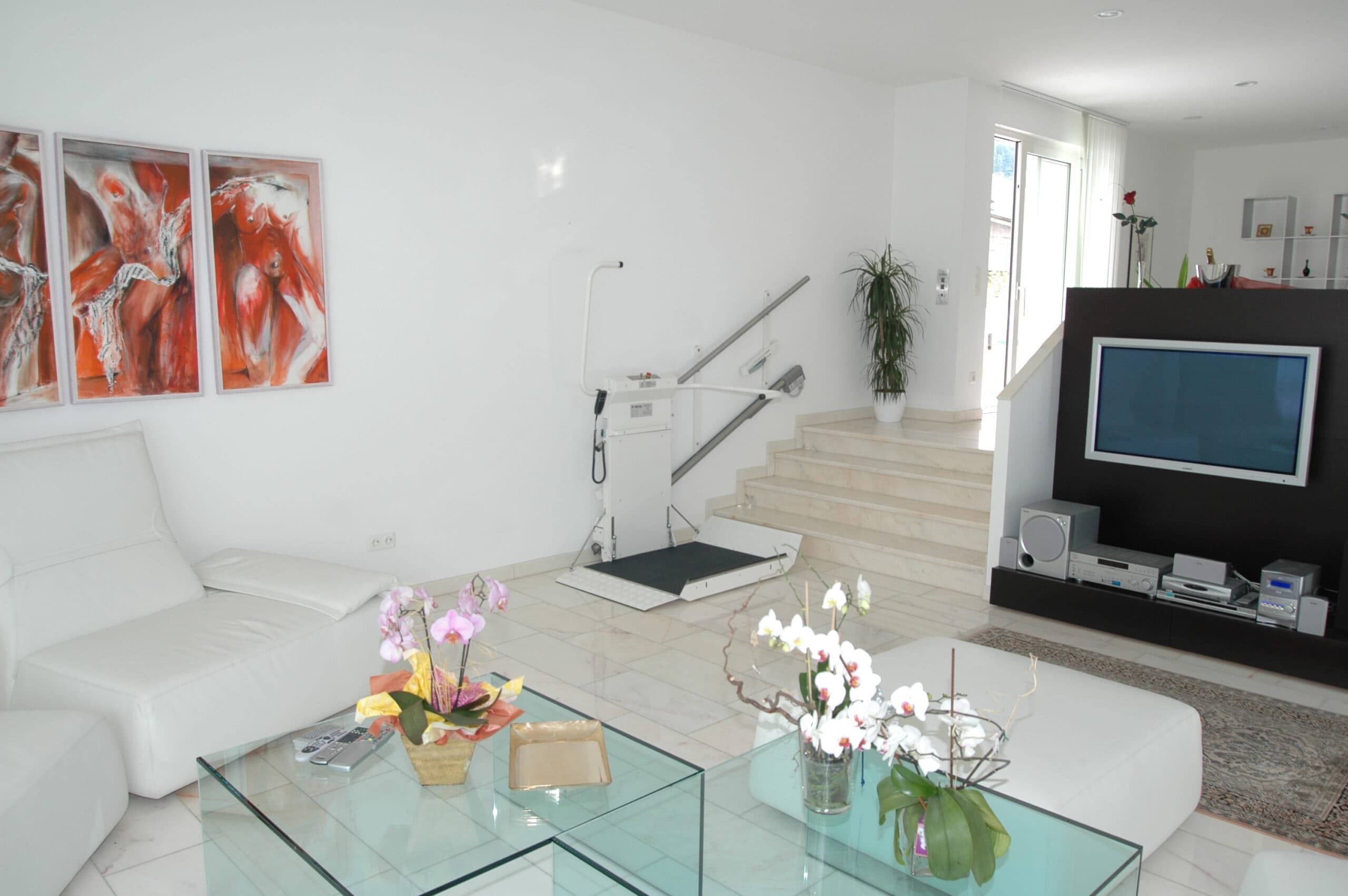 Plateforme sur escalier